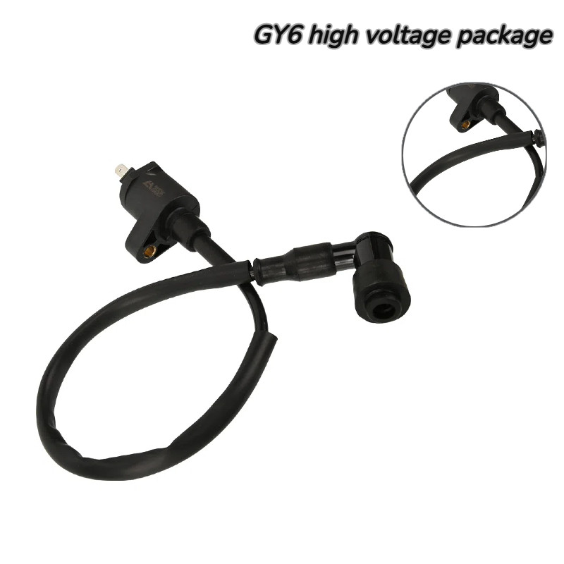 GY6 ignition coil 125 motorcycle high voltage bag with fire plug cap GY6 women's scooter high voltag