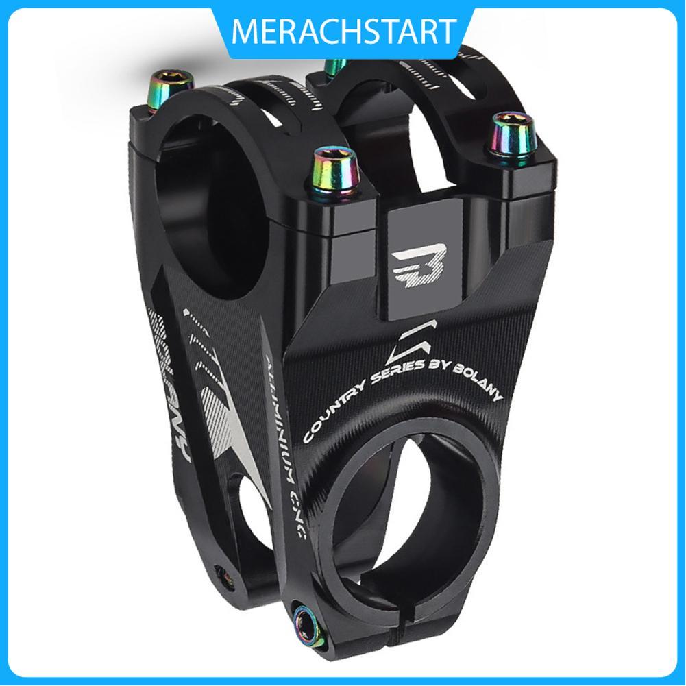 Merachstart.th คอแฮนด์จักรยานเสือภูเขา 31.8 x 28.6 มม. อะลูมินัมอัลลอยลำต้นแฮนด์สั้นสำหรับจักรยานส่ว