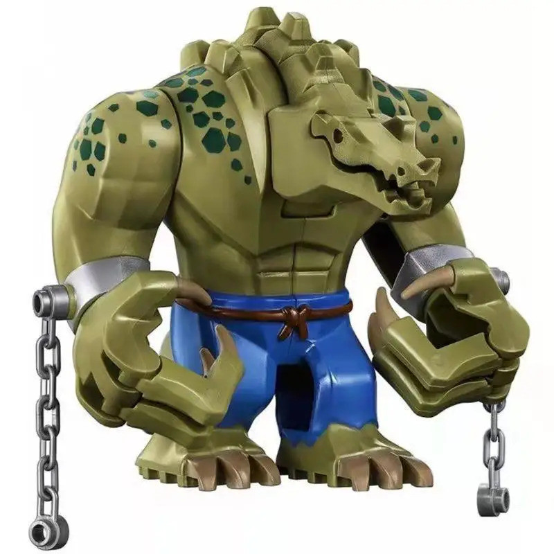 ขนาดใหญ่ 10.5 ซม. Killer Croc Tail Gator จระเข้ Killer รุ่น Building Blocks Enlighten ตัวเลขอิฐของเล
