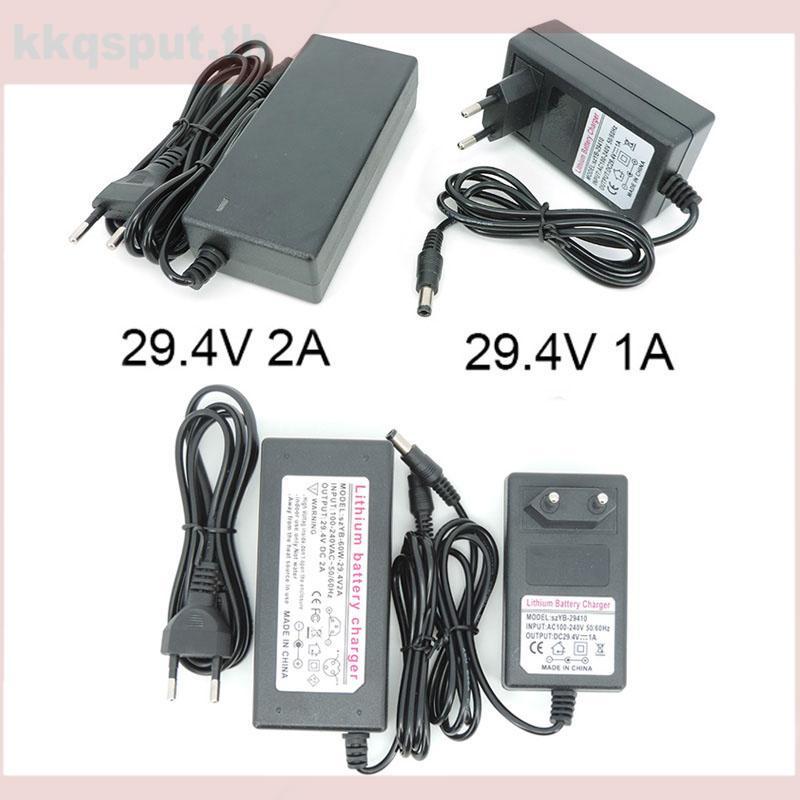 AC to DC power adapter Charger 29.4V 1A 2A 24/25.2/25.9V ไฟฟ้าสําหรับสกู๊ตเตอร์จักรยาน 7Series li-ion แบตเตอรี่แบตเตอรี่ลิเธียม THK2