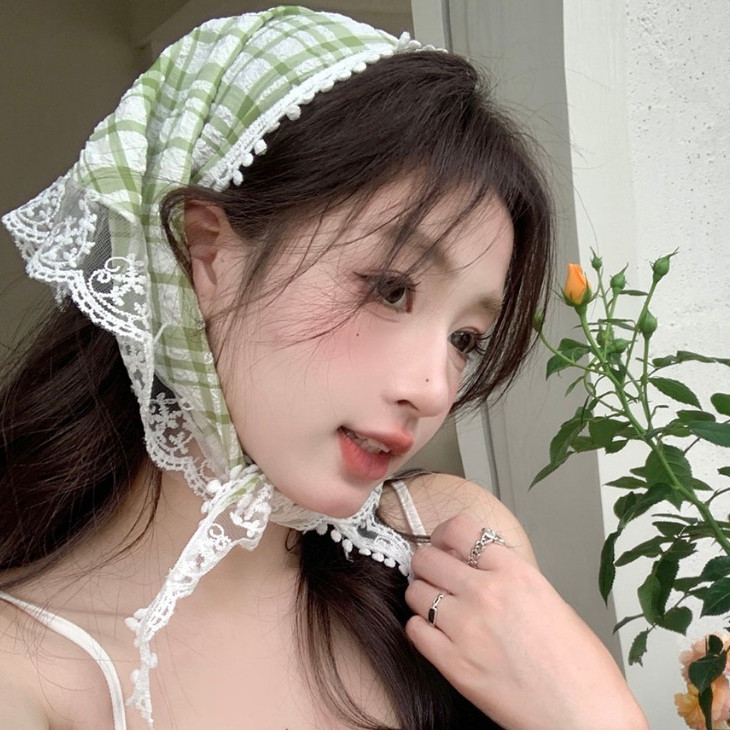 ผ้าคลุมศีรษะ hairband🎁 สไตล์เกาหลี น่ารัก หรูหรา ins แฟชั่น ถักเปีย หวาน🎄 cherry Floral หลากหลาย Christmas พร้อมส่ง - รูปที่ 4