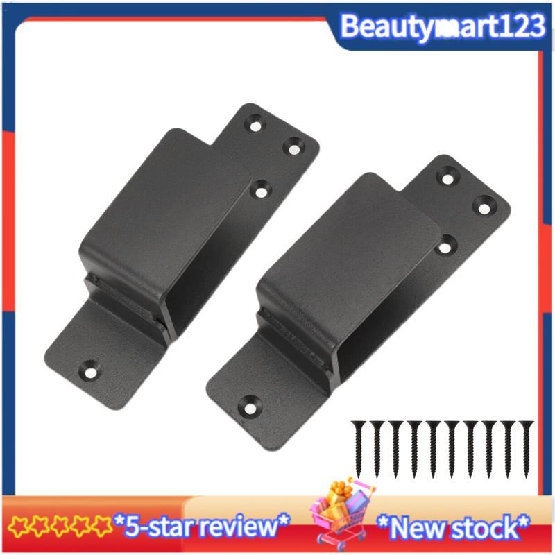 BM Door Brackets,2 Pack Drop Open Bar Holder for Home Security, 2X4 Bar Brackets ป้องกันการไม่ได้รับ
