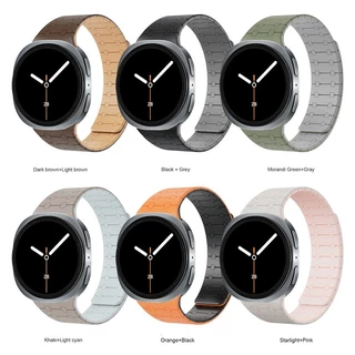 กีฬาซิลิโคนสําหรับ Samsung Galaxy Watch 8 44 มม.40 มม.สร้อยข้อมือแม่เหล็กสําหรับ Samsung Galaxy Watch 8 คลาสสิก 46 มม.Correa