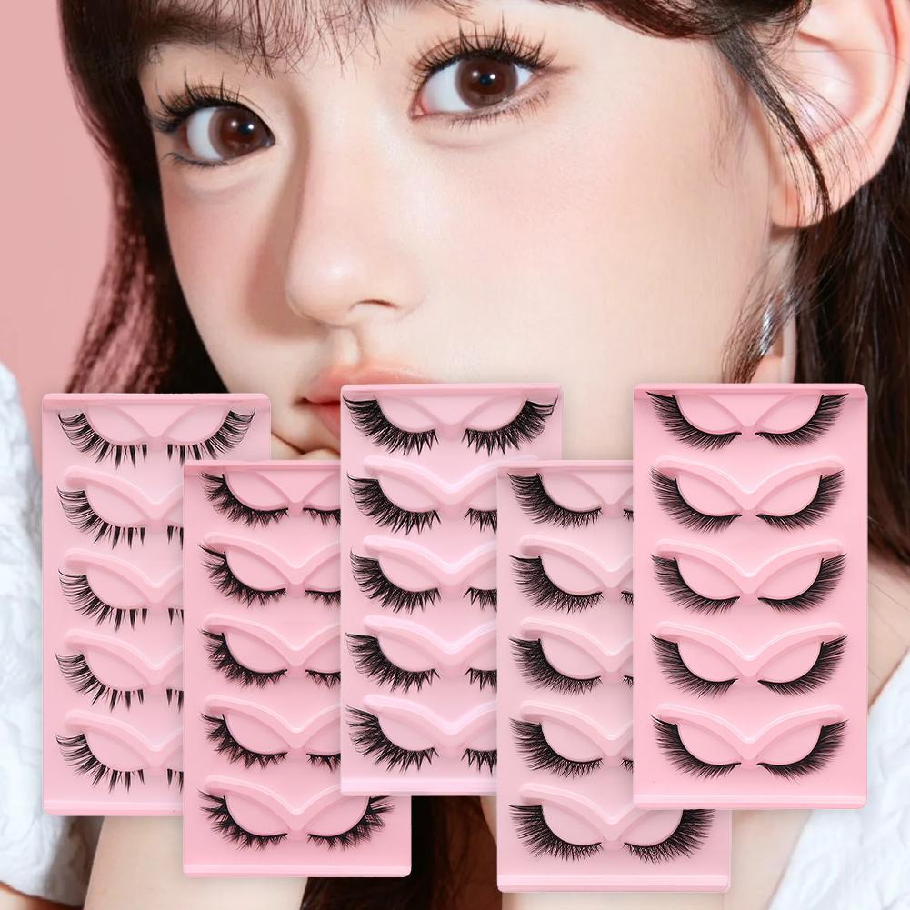 ขนตาปลอม Cat Eye Fox Eye Wingtail Eyelash Christmas Reuse Diy D Roll แต่งหน้า G9d6
