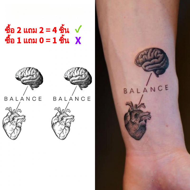 หัวใจสมองสักชั่วคราว,สุดท้ายถึง15วันเทคโนโลยีใหม่เมจิกกันน้ํากึ่งถาวรสติกเกอร์,เย็นและสมจริงสติกเกอร์รอยสักไม่ถาวร