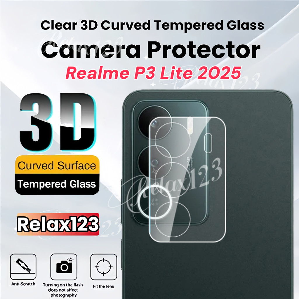 สําหรับRealme P3 Lite 4G 2025 HD Clearกลับกล้องเลนส์สําหรับRealme P3 P3Ultra P3Lite RealmeP3Lite Rea