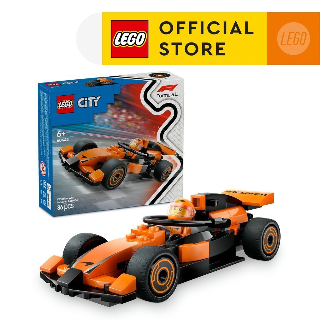 ไดร์เวอร์ LEGO City 60442 F1 พร้อมรถแข่ง McLaren 86 ชิ้น
