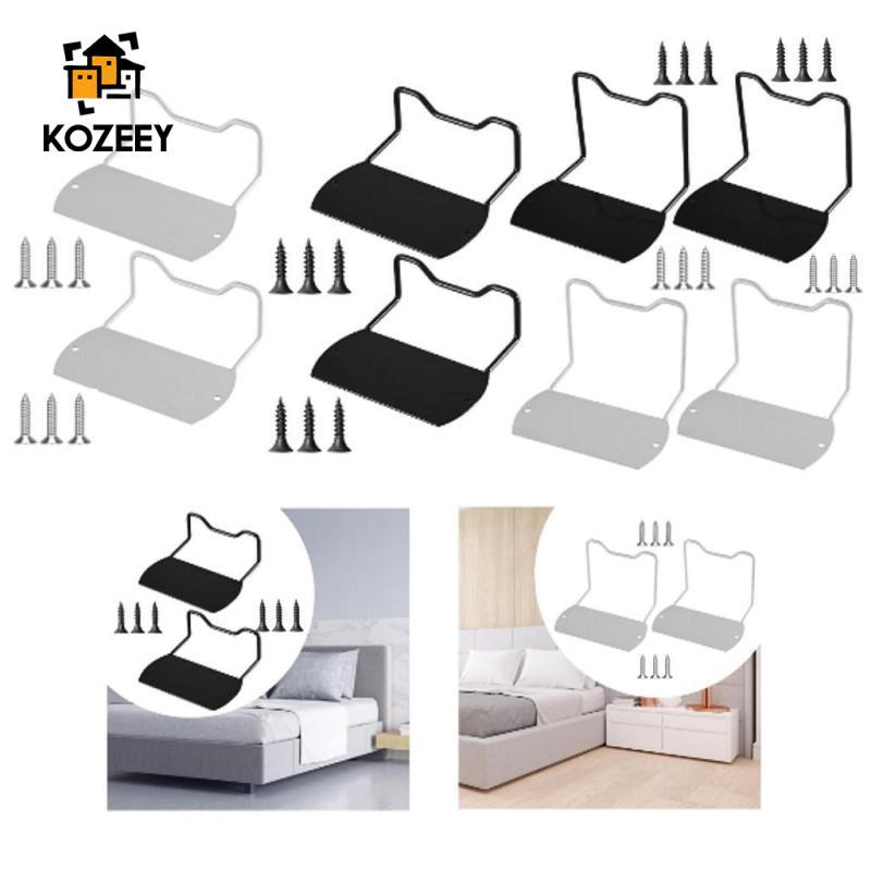 KOZEEY 2 ชิ้นที่นอนสไลด์ Stopper ลื่นที่นอน Gripper ที่นอน Retainer Bar Anti Bed ผู้ถือเลื่อนติดตั้งง่ายเหล็กก่อสร้างเหมาะสําหรับ F