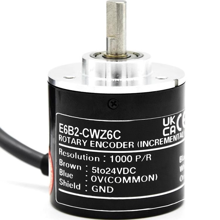 ตัวเข้ารหัสสไตล์ Omron E6B2-CWZ6C โฟโตอิเล็กทริคหมุนตัวเข้ารหัสพร้อมผลิตภัณฑ์พร้อมสต็อก 2 ม.