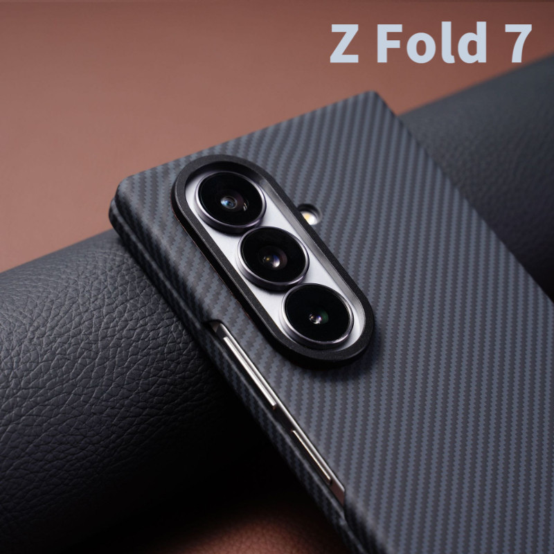 พร้อมใหม่สําหรับ Samsung Z Fold 6 Case Fold7 Fine Texture คาร์บอนไฟเบอร์ฝาครอบป้องกัน Fold76543 เคสป้องกันแม่เหล็ก - รูปที่ 5