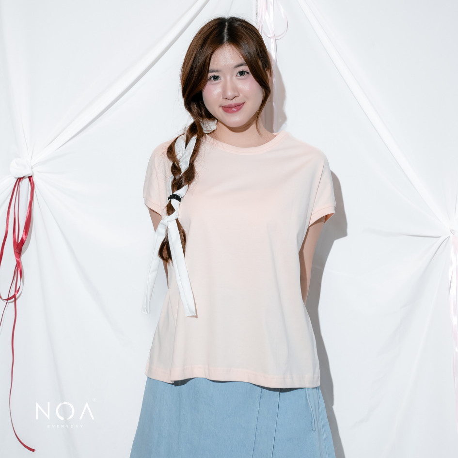 KATUN NOAeveryday I UUZUKI Cotton 24s Sleeve Boxy T-Shirt I Womens Tops I 24s Cotton Sleeve Boxy T-S