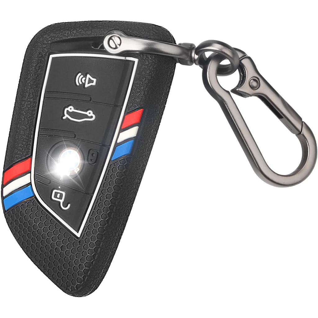 QBUC สําหรับ BMW Key Fob ฝาครอบ,ลายซิลิโคนคีย์สําหรับ BMW 2 4 5 6 7 Series X1 X2 X3 X4 X5 X6 M8 M7 M