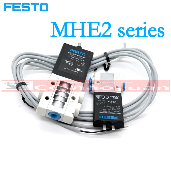 FESTO โซลินอยด์วาล์วความถี่สูงความเร็วสูง MHE2-M1H-MS1H-3/2G-3/2O-5/2-1/4-1/8-M7-QS-4-6-K