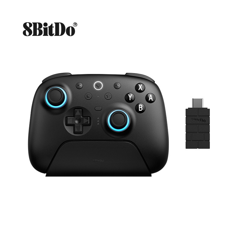 8BitDo Ultimate 2 ตัวควบคุมเกมบลูทูธพร้อมจอยสติ๊ก TMR แท่นชาร์จสําหรับสวิตช์ NS 2,PC,Windows