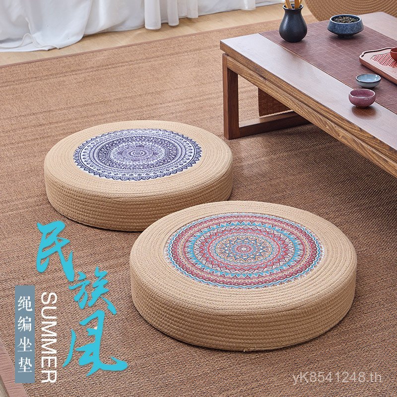 All-Match เบาะสไตล์ชาติพันธุ์ Bay Window Cushion Futon เบาะ Breathable หนาฟางเบาะ Futon เบาะง่าย Fut