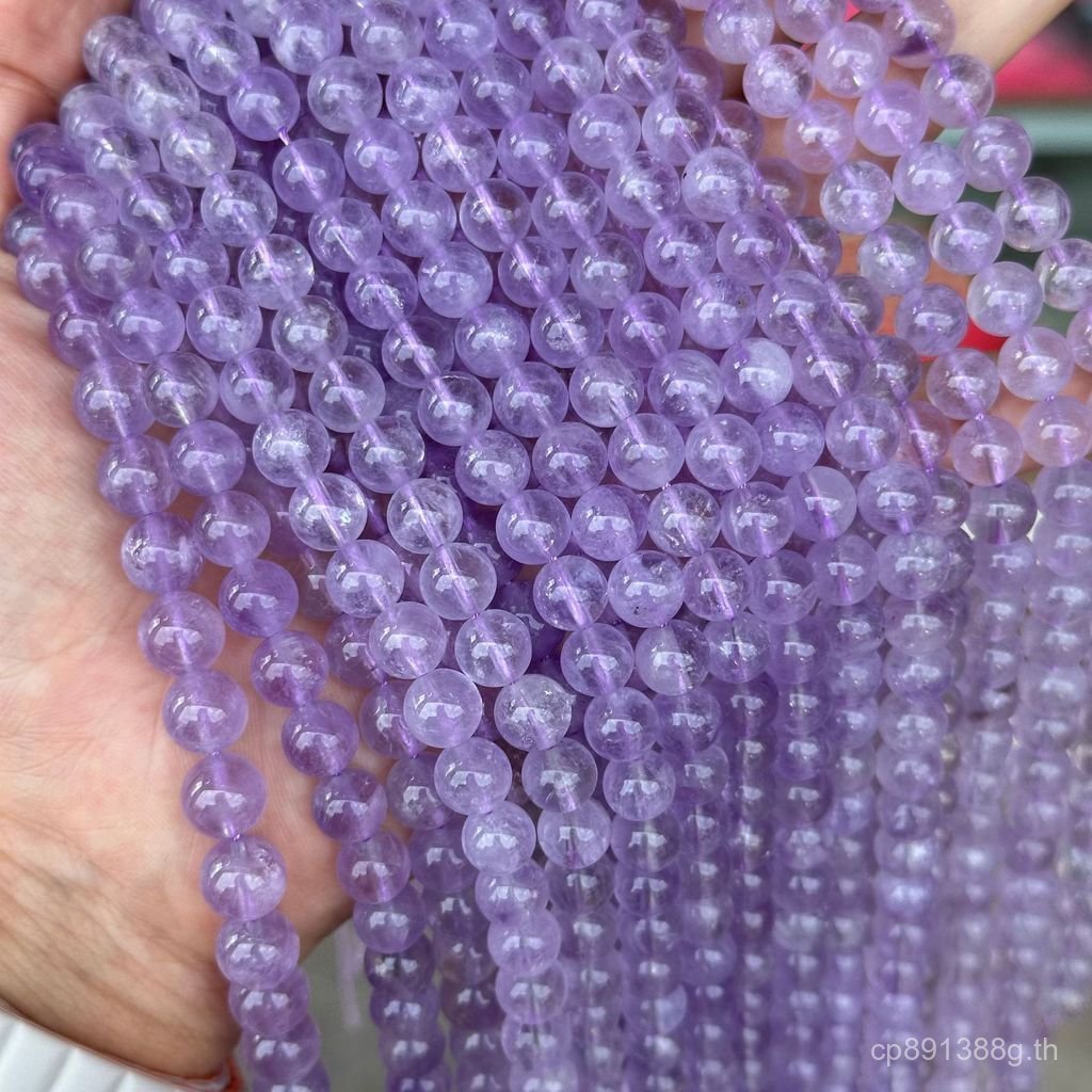 อเมทิสต์รอบลูกปัดอุปกรณ์เสริมธรรมชาติลูกปัดหลวมสีอ่อน Bolivia Amethyst Bolivia Amethyst ลูกปัด LBWJ