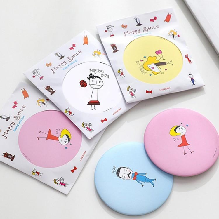 【Phuket Mall】กระจกพกพา เกาหลี ลายการตูน( คละลาย)ของแถม ของปัจฉิม-mirror Cosmetics เครื่องสำอาง