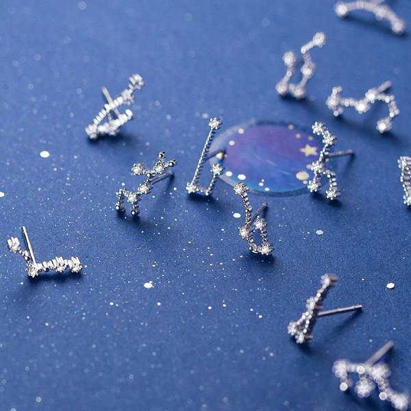 12 Zodiac Earrings ต่างหูเงินแท้ S925 [MERCELO]