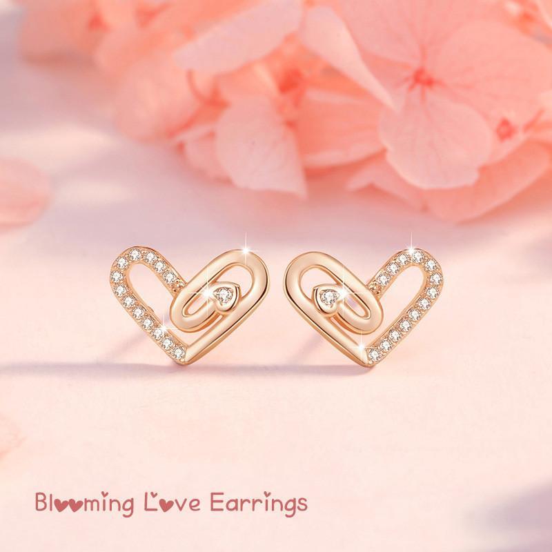 Blooming Love Earrings ต่างหูเงินแท้ S925 [MERCELO]