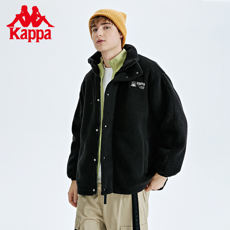 Kappa Kappa Lamb ขนแกะสไตล์ใหม่คู่ผู้ชายผู้หญิงฤดูใบไม้ร่วงฤดูหนาวเสื้อแจ็คเก็ต Casual Plush คาร์ดิแ