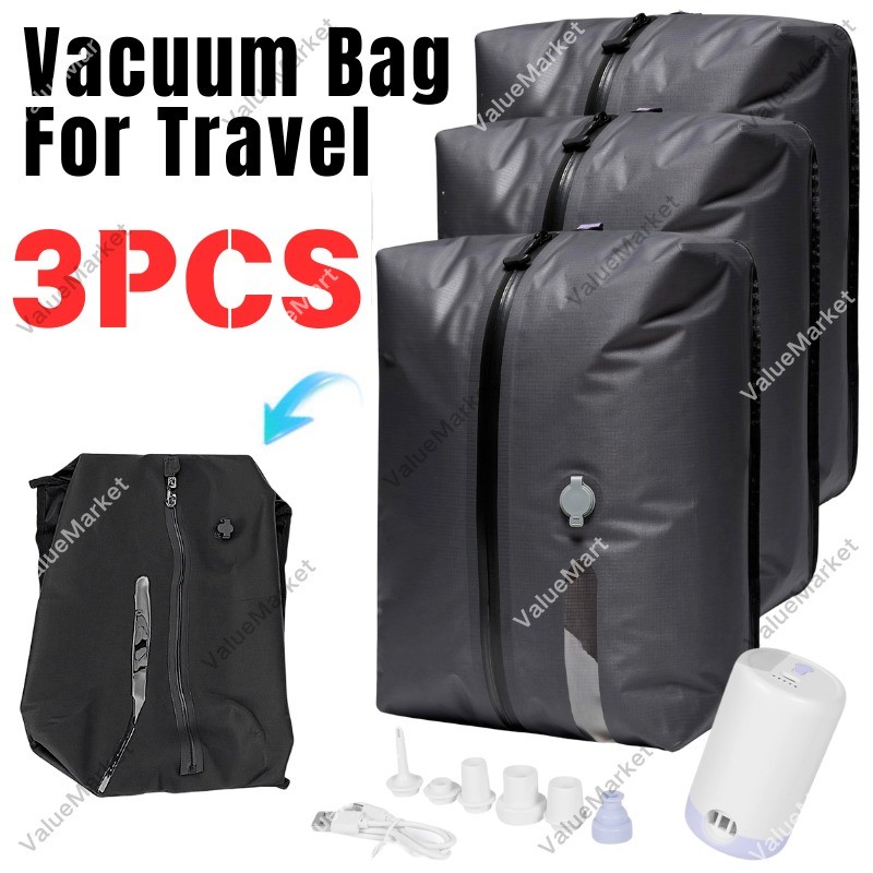 กระเป๋าประหยัดพื้นที่กันน้ํากันฝุ่นถุงเก็บเสื้อผ้าถุงบีบอัดสูญญากาศกระเป๋าเดินทางกระเป๋าเดินทางกระเป๋าเดินทางการจัดเก็บถุงบีบอัดตลาดค่า