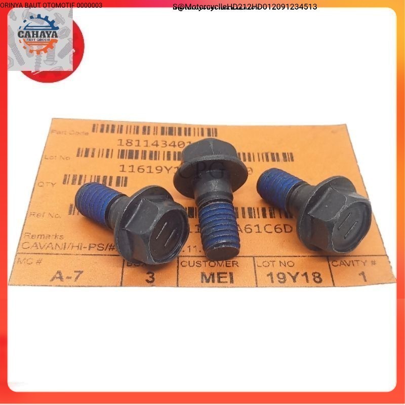 Bolt original Bolt 12 เหล็ก M8X20 DOUBLE SILICON KEY 12 LENGTH 2 ซม. $ รถจักรยานยนต์ 01 B1