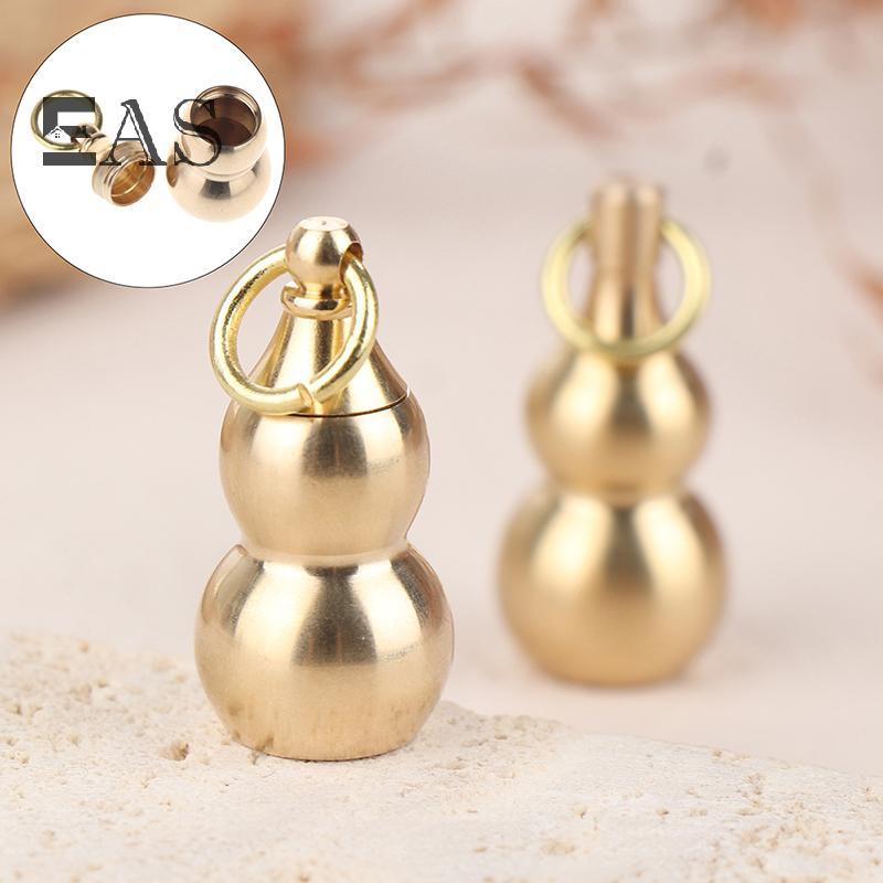 [EA] 1 ชิ้นทองเหลืองมะระจี้ไม่สม่ําเสมอ Jar พวงกุญแจสร้อยคอเครื่องประดับกล่องยากันน้ํากรณียา TH