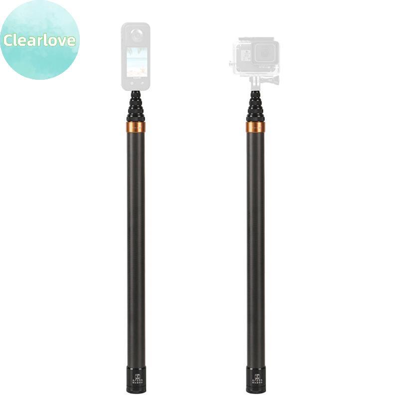 Clearlove 3M คาร์บอนไฟเบอร์ที่มองไม่เห็น Extended Edition Selfie Stick ปรับ Extension Pole สําหรับ Insta360 Panoramic กล้อง Action กล้อง TH