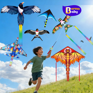 Berma Baby ว่าว ขนาดเล็ก ลายการ์ตูนข้าวสาลี พร้อมคันเบ็ดตกปล…