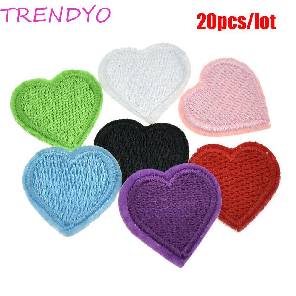 TRENDYO Appliques Love Heart Iron สำหรับตกแต่งเสื้อผ้า