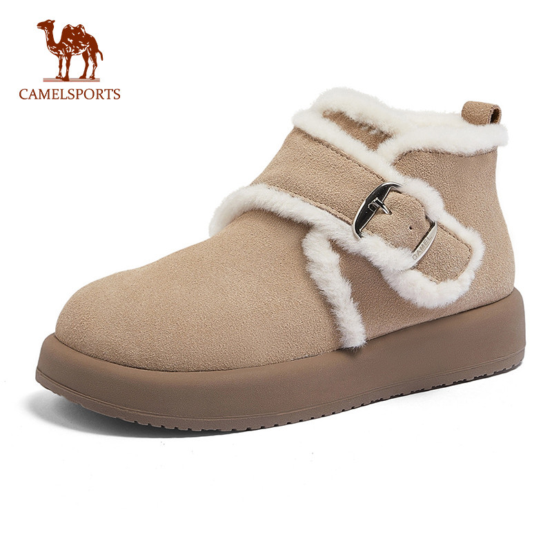 CAMEL SPORTS รองเท้าบู๊ตผู้หญิง ดีไซน์มีขนแกะให้ความอบอุ่นและความสูง เพอร์เฟคสำหรับการใช้งานกลางแจ้ง