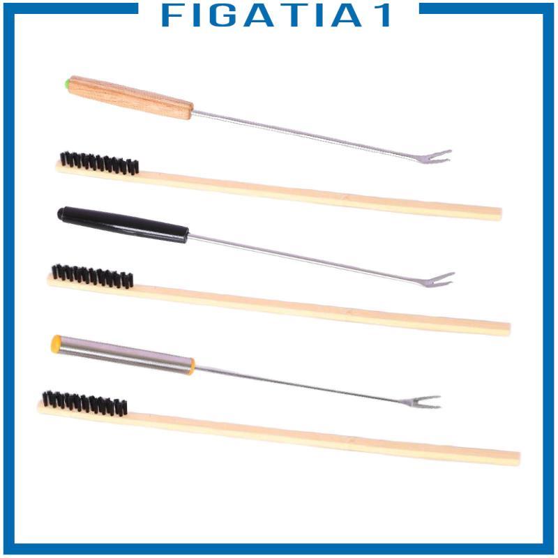 [figatia1] แปรงทําความสะอาดกรงนก 2 แพ็ค, ส้อมและแปรงทําความสะอาด, เครื่องมือทําความสะอาดแบบพกพาสําหรับ Perches และ Droppings