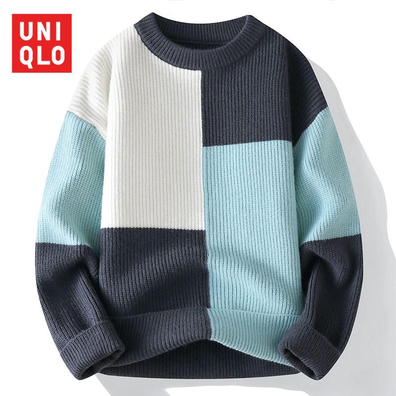 เสื้อกันหนาวผู้หญิงแบบหลวมจาก UNIQLO ดีไซน์ครึ่งคอเต่าพร้อมผ้าFaux Mink สไตล์วัยรุ่น