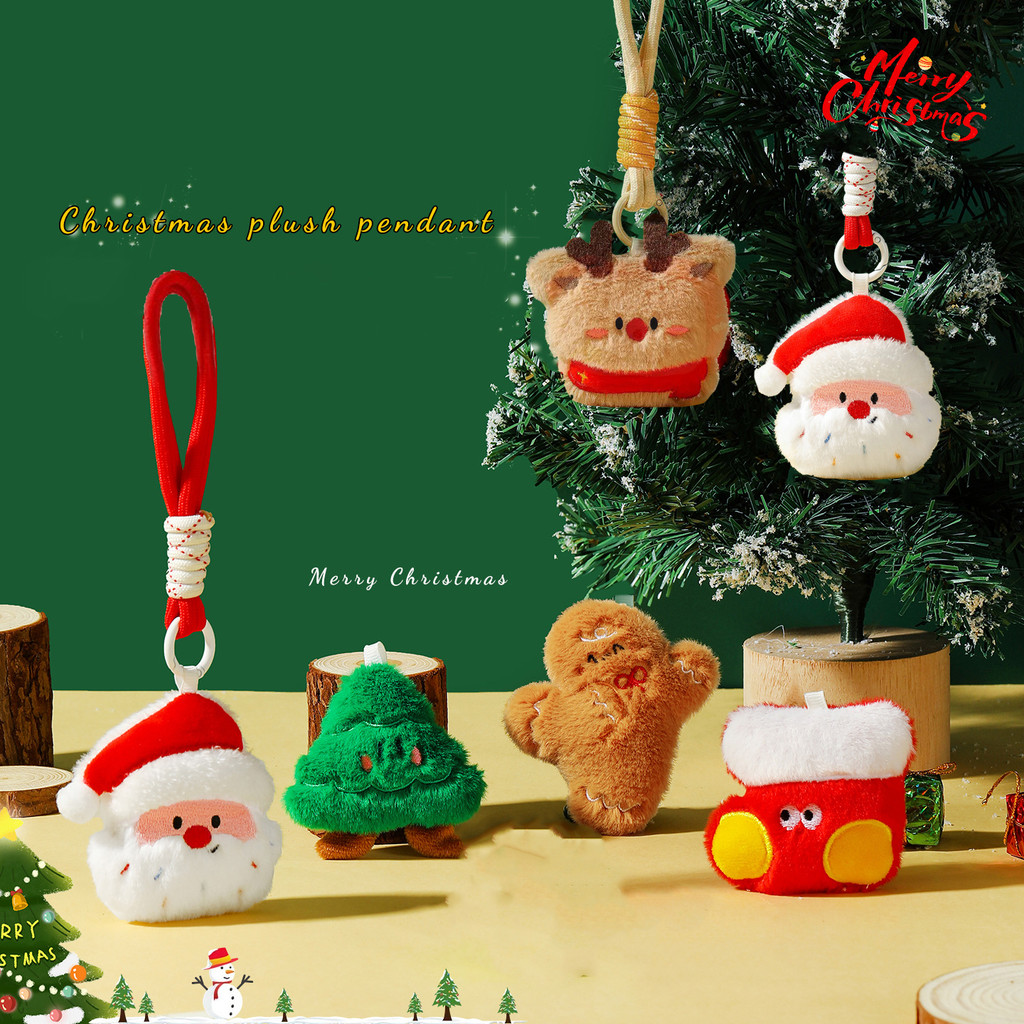 พวงกุญแจ ตกแต่งต้นคริตมาส ตุ๊กตาตกแต่งกระเป๋า เทศกาล ของขวัญ น่ารัก สีสันสดใส  สินค้าพร้อมส่ง