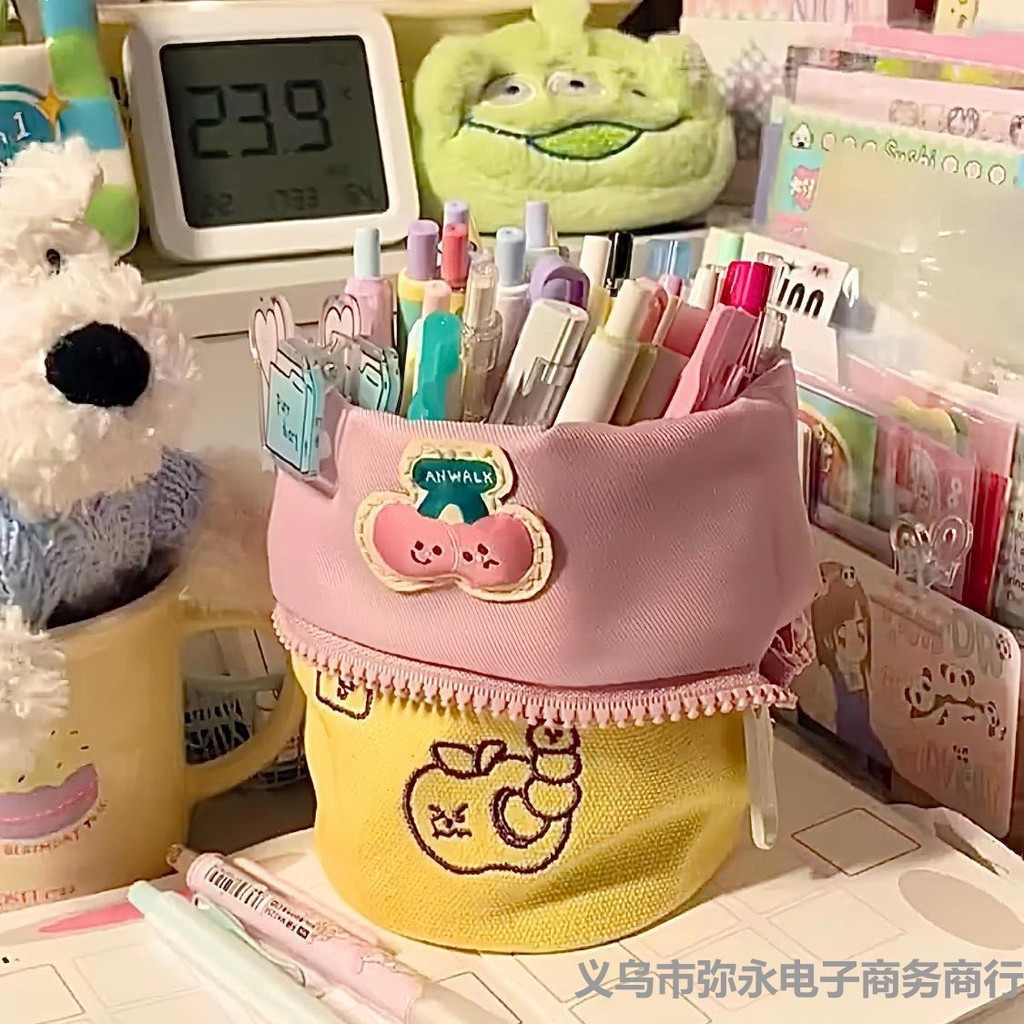 Shop Xiaohongshu Same Style Japanese Simple Vertical Flip Pencil Case High-value Female Junior High 