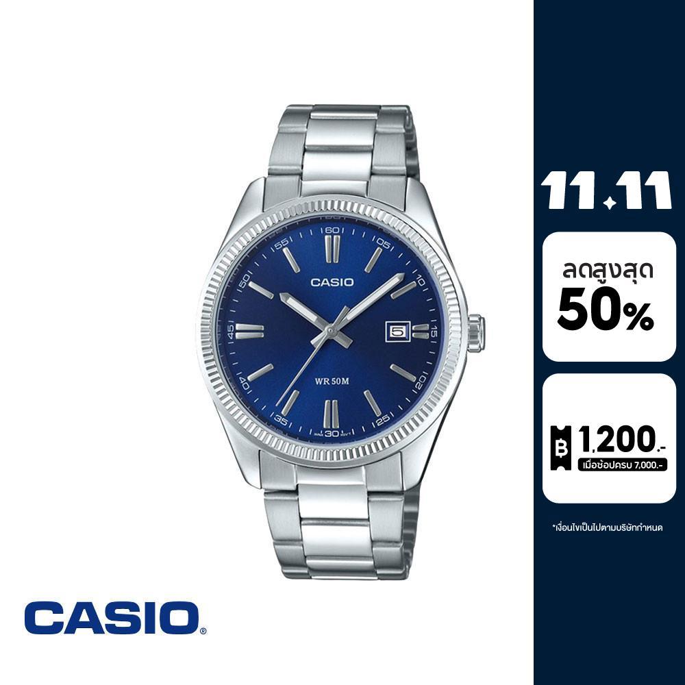 CASIO นาฬิกาข้อมือ CASIO รุ่น MTP-1302PD-2AVEF วัสดุสเตนเลสสตีล สีน้ำเงิน