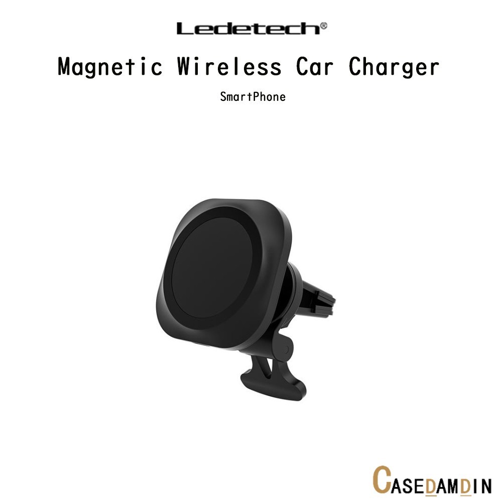 LEDETECH Magnetic Wireless Car Charger แท่นยึดในรถยนต์พร้อมที่ชาร์จไร้สายแบบหนีบกับช่องแอร์ สำหรับ S