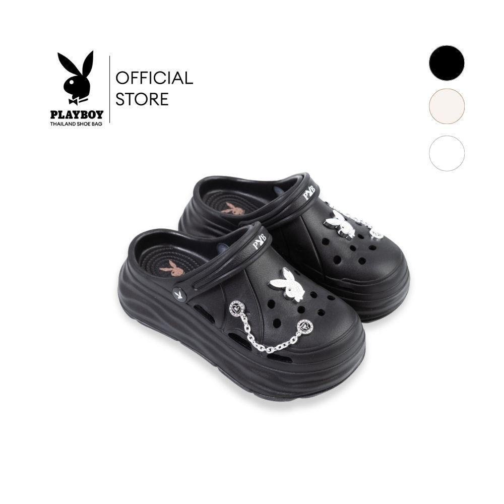 PLAYBOY รุ่น JUMPY Clogs รองเท้าทรงคล็อก รหัสST-HS254C140 ดีไซน์ยางนิ่มเสริมส้น 