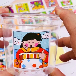 สติ๊กเกอร์ลายการ์ตูน สติ๊กเกอร์ไซส์ 5x5 cm. สติ้กเกอร์ติดแก้วเครื่องเดื่ม สติกเกอร์ติดกล่องขนม (สติกเกอร์กระดาษเคลือบ)
