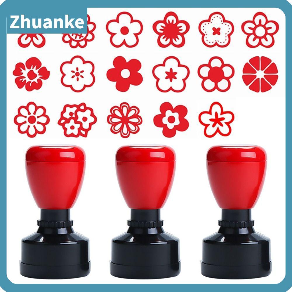 ZHUANKE ดอกไม้ซีล, สรรเสริญ, อิโมติคอน Scrapbooking Seal ครู Encourage แสตมป์, แบบพกพาอุปกรณ์ครู DIY Comments Seal
