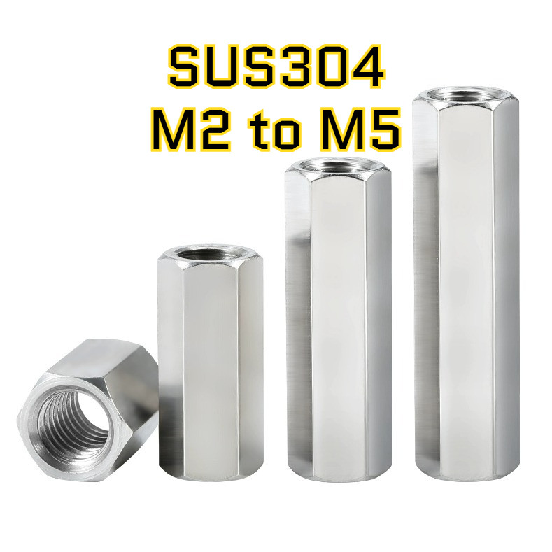 304 สแตนเลส double pass คอลัมน์หกเหลี่ยมแยกคอลัมน์ผ่านรูหกเหลี่ยมน็อตสตั๊ดข้อต่อยาว M2/M2.5/M3/M4/M5