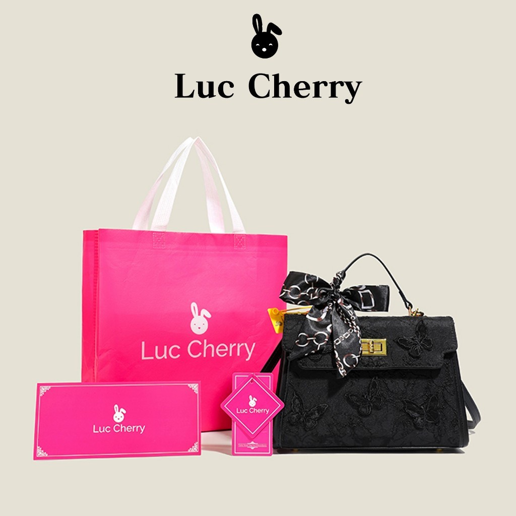 CZA YT0032 LUCCHERRY PREMIUM IMPORTED กระเป๋าสะพายสตรี ฟรีถุงกระดาษ + กระเป๋าสะพายข้างหรูหรา CERTIFI
