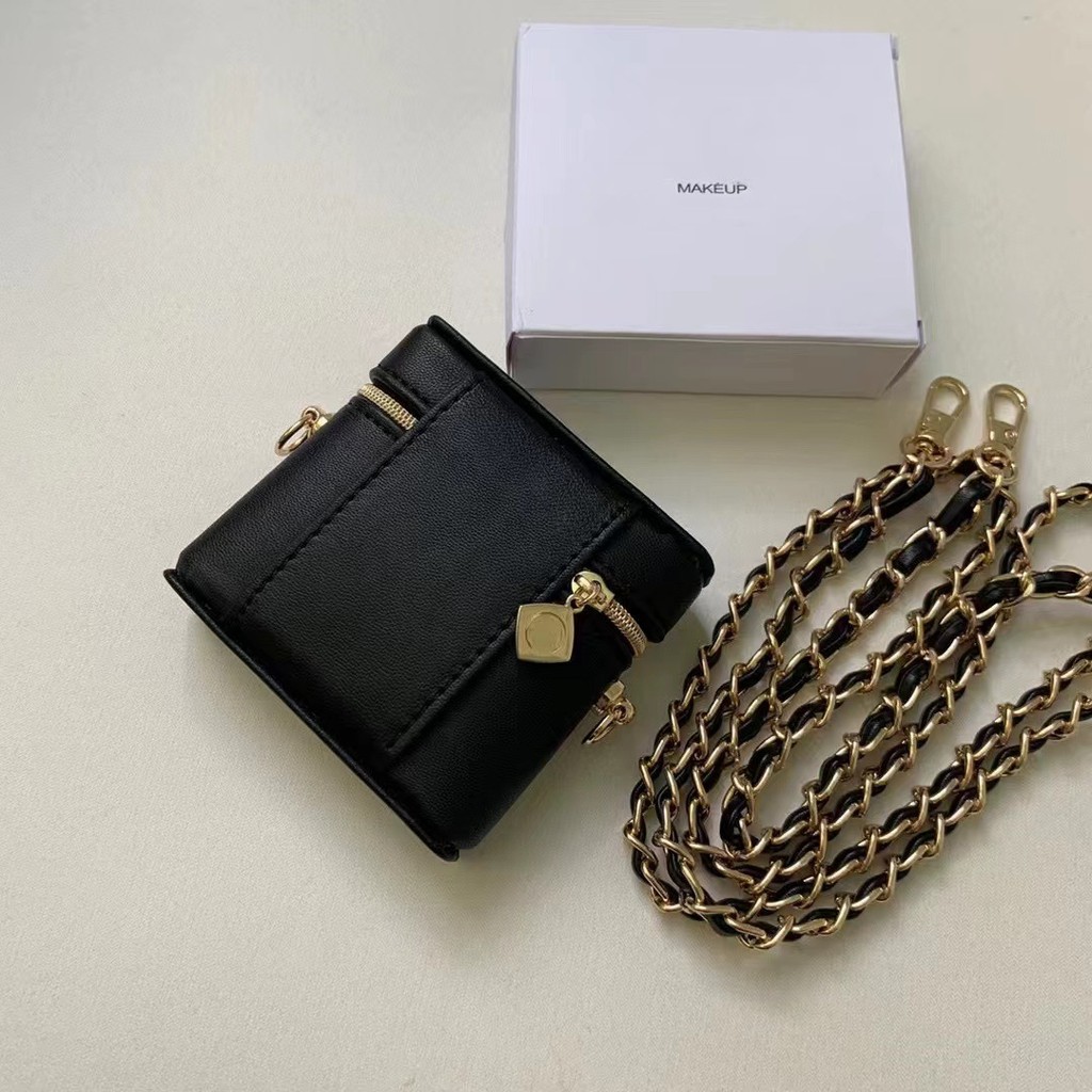 Spot Goods#Chanel Style  Chain Lipstick Bag Crossbody Coin Purse Modified Lipstick Bag with Packagin