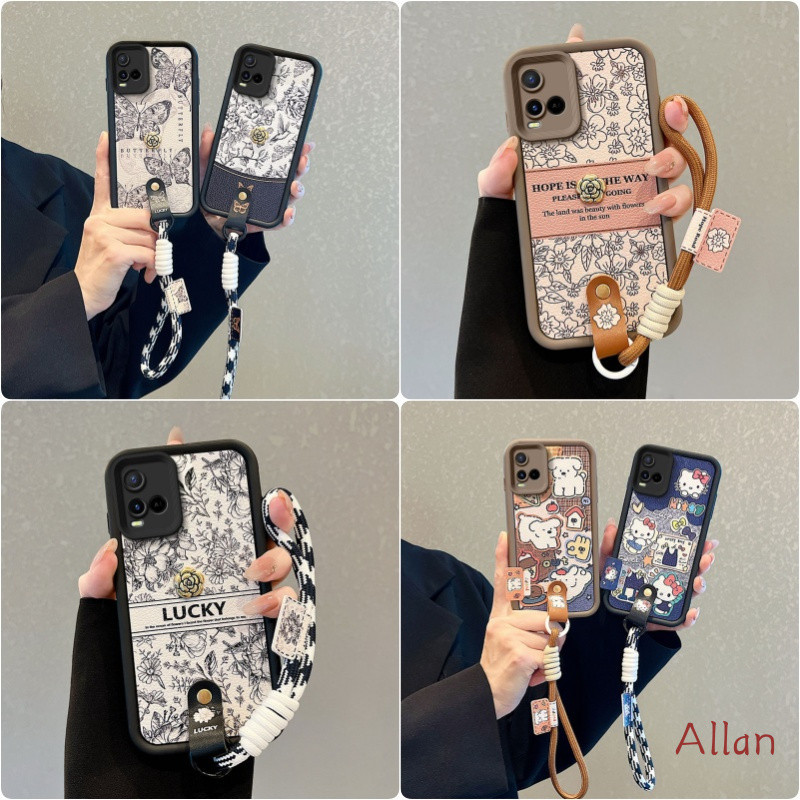 เคส vivo v2111 v2152 v2140 v2110 v2135 v2109 กรณี TPU วัสดุนุ่มเคสโทรศัพท์พร้อมเชือกเส้นเล็ก BBND