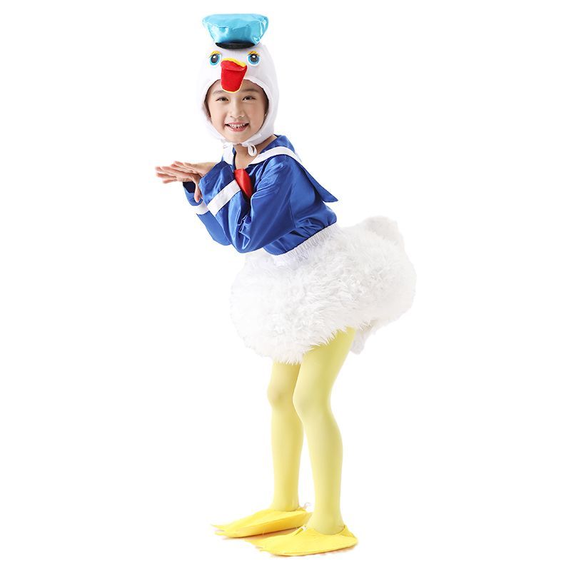 เสื้อผ้าเด็กชายและหญิง ลาย Donald Duck สไตล์การ์ตูน สำหรับสวมใส่เล่นสนุก