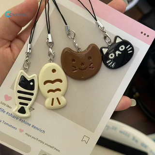 สายห้อยโทรศัพท์ ที่ห้อยกุญแจ Creative Cat Little Fish Phone Chain คู่โทรศัพท์กระเป๋าแฟชั่นจี้
