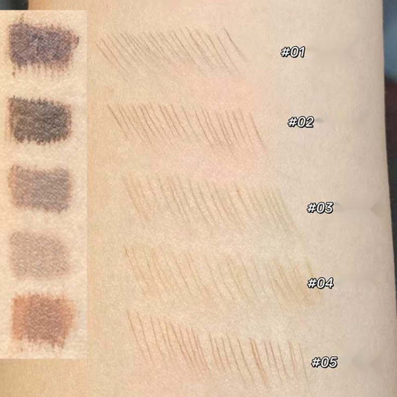 Flortte ดินสอเขียนคิ้วและเจลเขียนคิ้ว Two In One Double Ended กันน้ํายาวนานและไม่ซีดจางเหมาะสําหรับผู้หญิงเรียบและของเหลว - รูปที่ 3