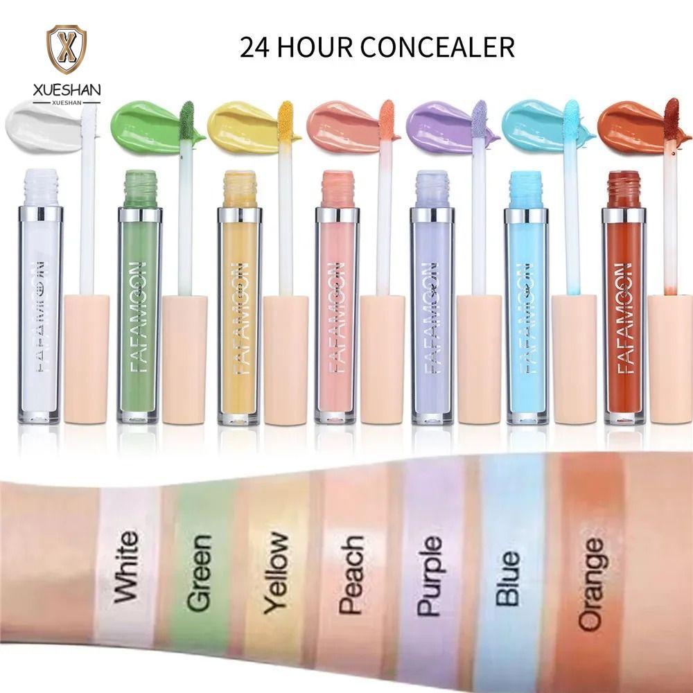 ครีมรองพื้น XUESHAN, คอนซีลเลอร์ของเหลวความหมองคล้ําเต็มรูปแบบ, แต่งหน้าใบหน้า 2.5ML Cover Spot Acne