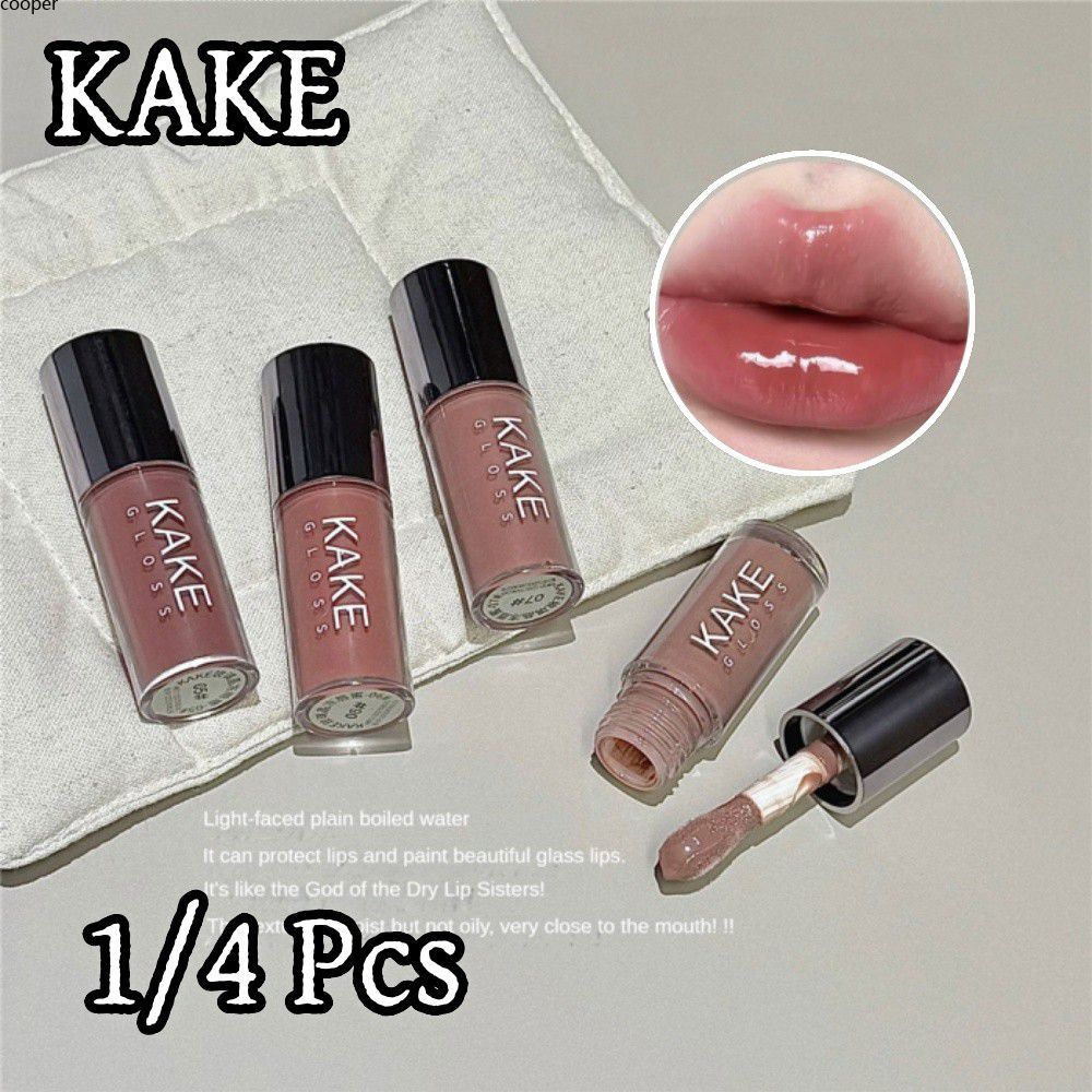 【พร้อมส่ง】ลิปสติก Kake 1/4 ชิ้น ลิปเจลลี่เนื้อบางเบาพร้อมกระจก ง่ายต่อการแต่งแต้มสีสัน กันน้ำ