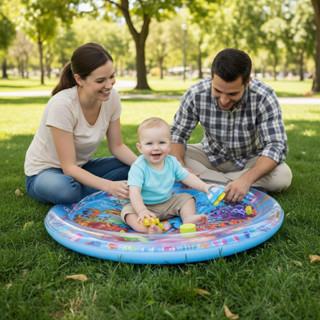 CH96shop เสื่อน้ำเด็ก ฝึกคลานฝึกนั่ง เสื่อเด็กเบาะพองลม เสื่…